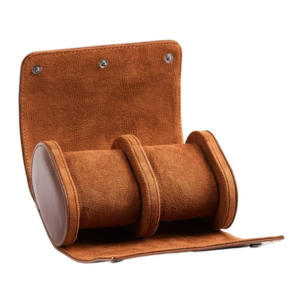 Estuche de para relojes, caja de almacenamiento ligera para hombres y mujeres, estuche enrollable para relojes, organizador de cuero sintético Doble