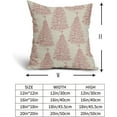 thumbnail image 5 of Coral Pink Christmas Pillow Covers 16x16 Set of 2 Xmas Tree Star Rustic Holiday Print Decorative Outdoor Pillowcases Farmhouse Vintage Winter Decorations Throw Cushion Case Decor for Couch Sofa Bed, 5 of 6