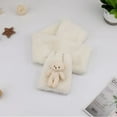 thumbnail image 5 of Cute Cartoon Bear Plush Scarf Women Student Winter Korean Style Faux Fur Warm Thickened Cross Scarves Autumn Girl Scarf New Gift (Little Bear), 5 of 7