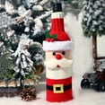 thumbnail image 4 of SSBSM Wine Bottle Cover Knitted Cartoon Santa Claus Snowman Reindeer Handmade Stretchy Dining Room Decor Washable Christmas Champagne Beer Bottle Cover Party Supplies, 4 of 8