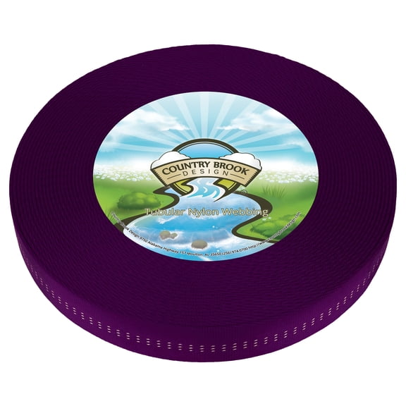 Country Brook Design® 1 inch Purple Climbing Spec Tubular Nylon Webbing, 10 Yards