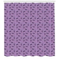 thumbnail image 3 of Ambesonne Cat Shower Curtain, Funky Funny Romantic Hearts, 69"Wx70"L, Lavender Pink Black, 3 of 3