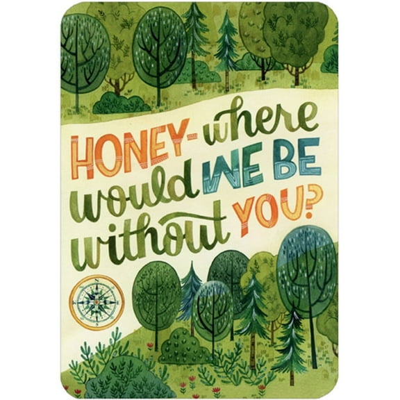 RSVP Tree Lined Road and Compass Honey Father's Day Card for Husband