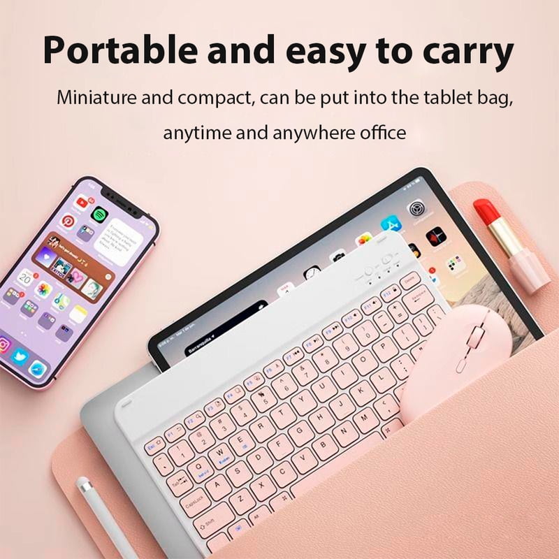 Portable Wireless Bluetooth Keyboard For Android IOS Windows Ipad Tablet Keyboard And Mouse Tablet Accessory Mini Keyboard