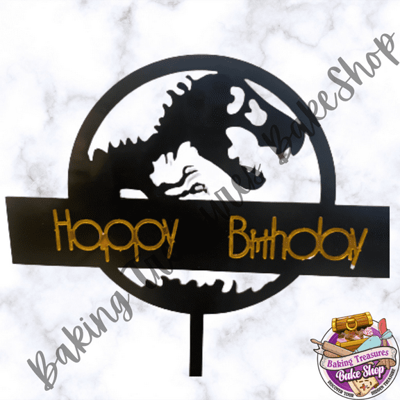 Jurassic World Cake Topper Black