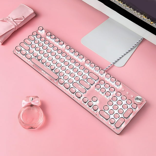 TIMIFIS Clavier à la Mode LED Punk Rétroéclairé Professionnel Filaire Mécanique de Jeu Clavier Cadeau