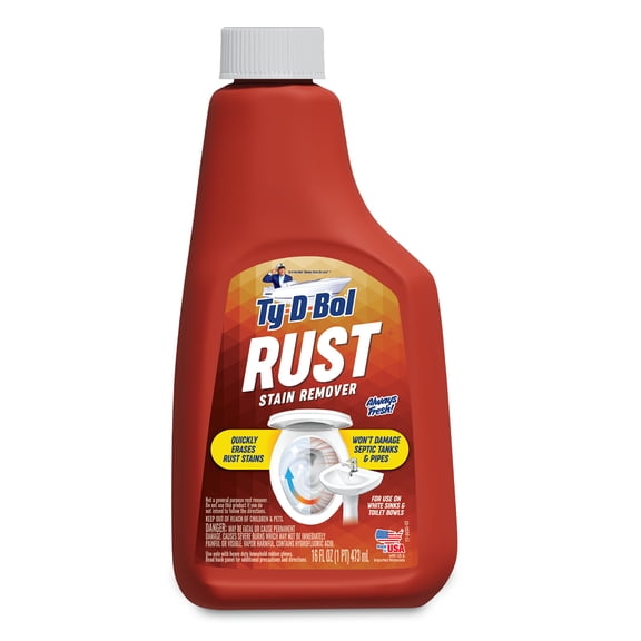 Ty-D-Bol Rust Remover Sink and Toilet Bowl Cleaner Liquid, 16 fl oz