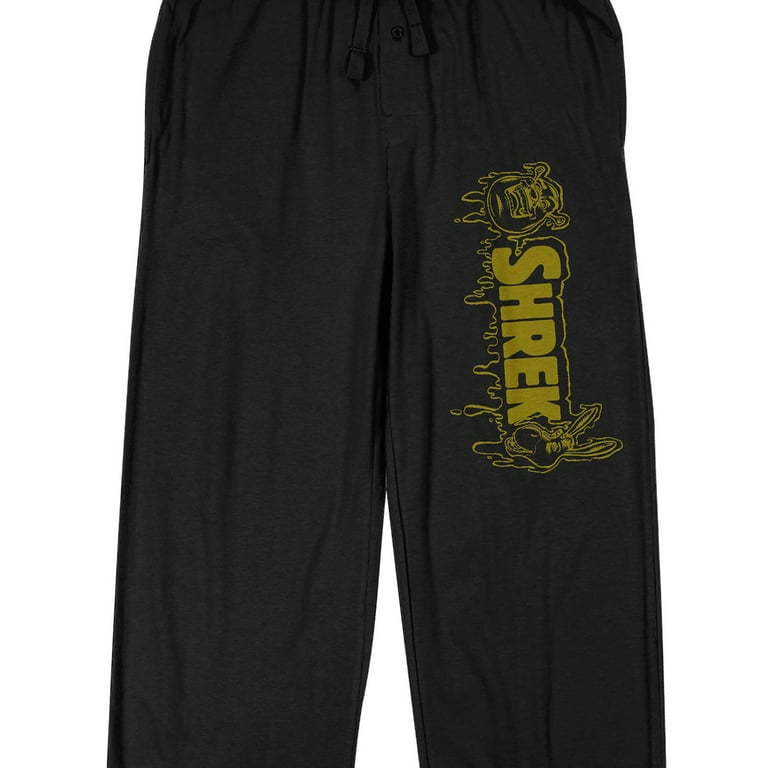 Shrek Movie Logo Men s Black Sleep Pajama Pants XXL