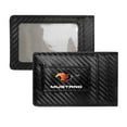 thumbnail image 2 of Ford Mustang Flame Pony Black Carbon Fiber RFID Card Holder Wallet, 2 of 3