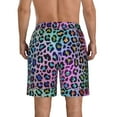 thumbnail image 3 of Kdxio Rainbow Animal Skin Pattern Mens Casual Shorts - Drawstring Summer Beach Sports Shorts for Men, 3 of 9