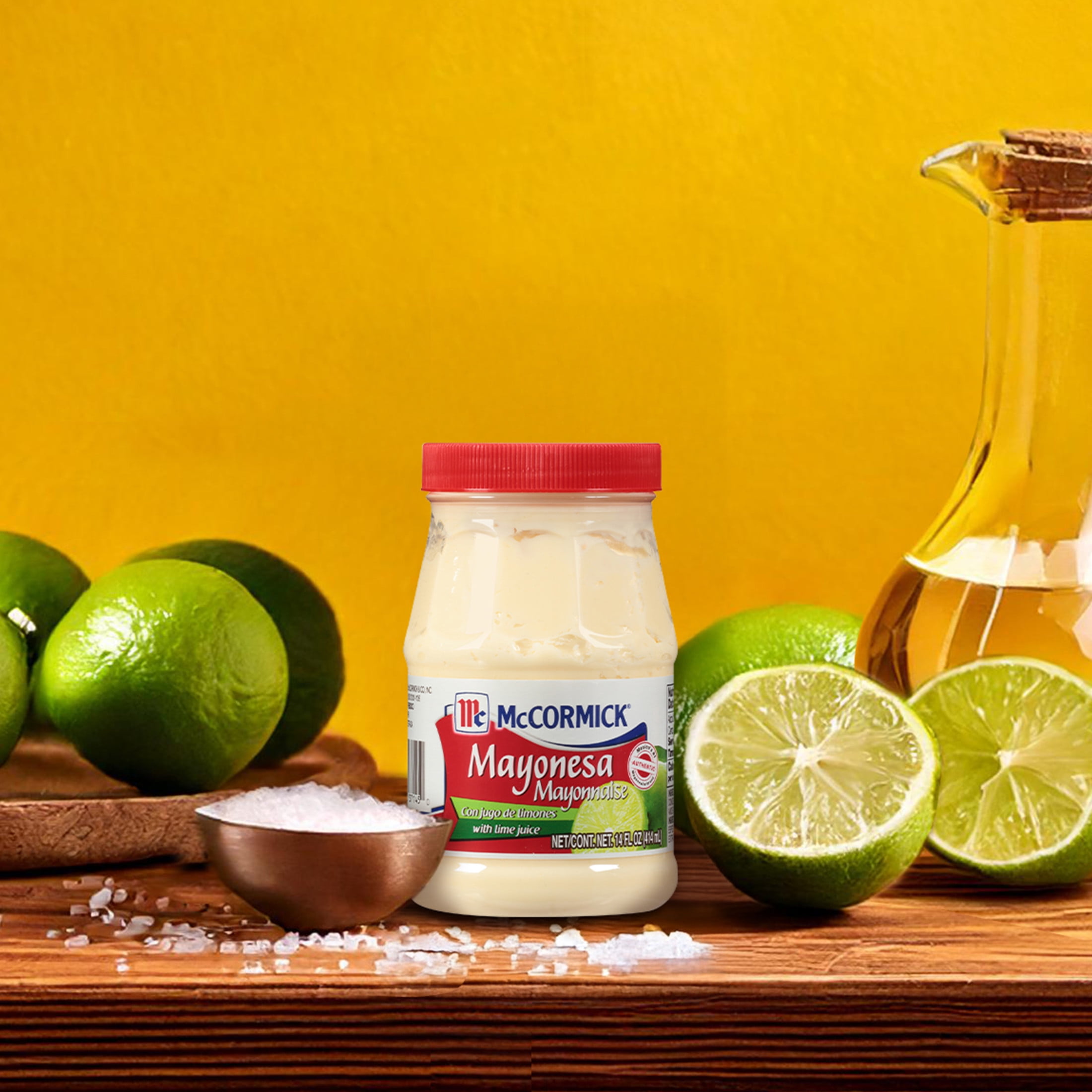 (3 pack) McCormick Mayonesa (Mayonnaise) With Lime Juice, 14.0 fl oz Jar