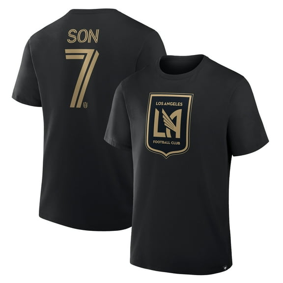 Men's Fanatics Son Heung-Min Black LAFC Name & Number T-Shirt
