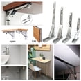 thumbnail image 4 of Soporte de estante plegable con resorte triangular de acero inoxidable Soporte de estante triangular montado en la pared, 4 of 6