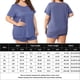 thumbnail image 2 of Bermudas Conjuntos de pantalones cortos sueltos para mujer, jersey de talla grande, conjunto de pantalones cortos, ropa de casa diaria para mujer Kuymtek Azul T XXL para Mujer, 2 of 6