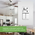 thumbnail image 4 of Legrand LSCLDC163PW Pass & Seymour Combination 450 Watt Cfl/Led Light Dimmer And 1.6A Fan, 4 of 7