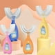 thumbnail image 4 of Toystoory Cepillo de portátil de silicona en forma de U para niños pequeños, cepillo de de doble cara para entrenamiento de bebés Suministros de limpieza para el hogar rosado L Toystoory HA009117-02, 4 of 6