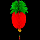 thumbnail image 2 of Colgante de piña de papel plástico rojo, adorno decorativo para guardería, supermercado, evento feliz, linterna de piña, 2 of 3