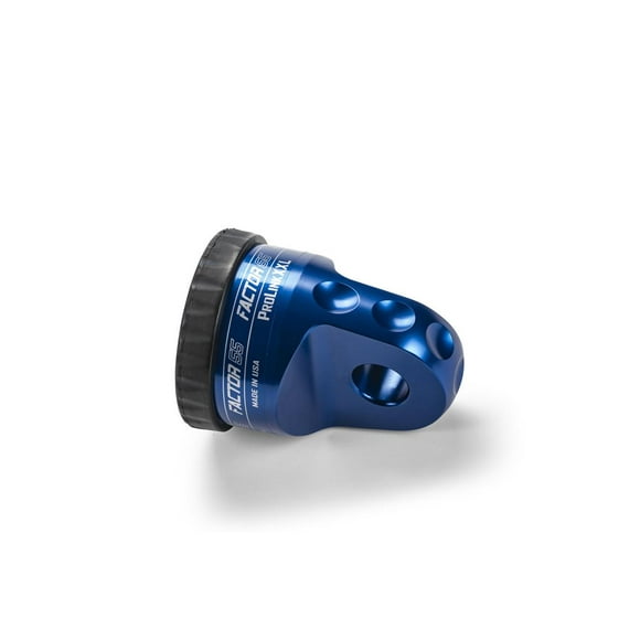 Factor 55 Winch Cable Shackle Mount 00210-02 ProLink XXL; Fits 3/4 And 7/8 Inch Shackles/D-Rings; Fits 1/2 Inch Steel Cable/Synthetic Winch Rope; 24000 Pound Load Capacity; Anodized; Blue; Aluminum