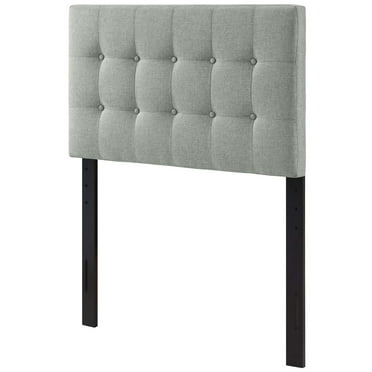 Tufted Headboard, Twin Size, Grey Gray, Fabric, Bedroom, Modern Contemporary HB34981