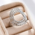 thumbnail image 3 of Oval 304 Stainless Steel Open Cuff Rings for Women Stainless Steel Color adjustable, 3 of 5
