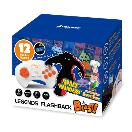 Legends Flashback Blast!, Space Invaders, Retro Gaming, Blue,