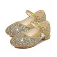 thumbnail image 1 of Crystal Slippers Cinderella Party Wedding Sequined Princess Leather Shoes, 1 of 3