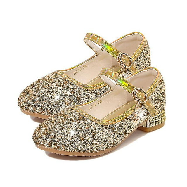 Crystal Slippers Cinderella Party Wedding Sequined Princess Leather Shoes