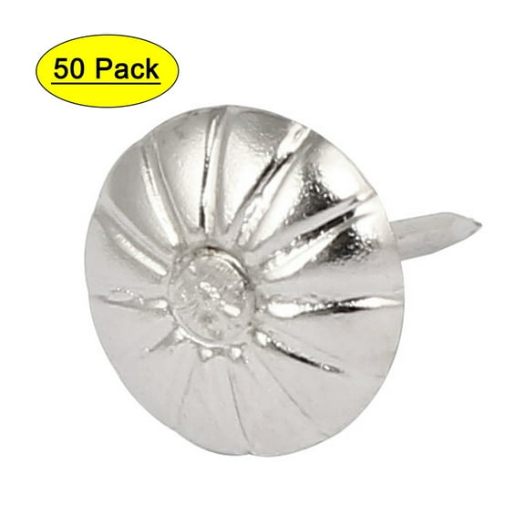 Unique Bargains Furniture Metal Domed Head Upholstery Tack Nail Silver Tone 7/16' Dia 50pcs