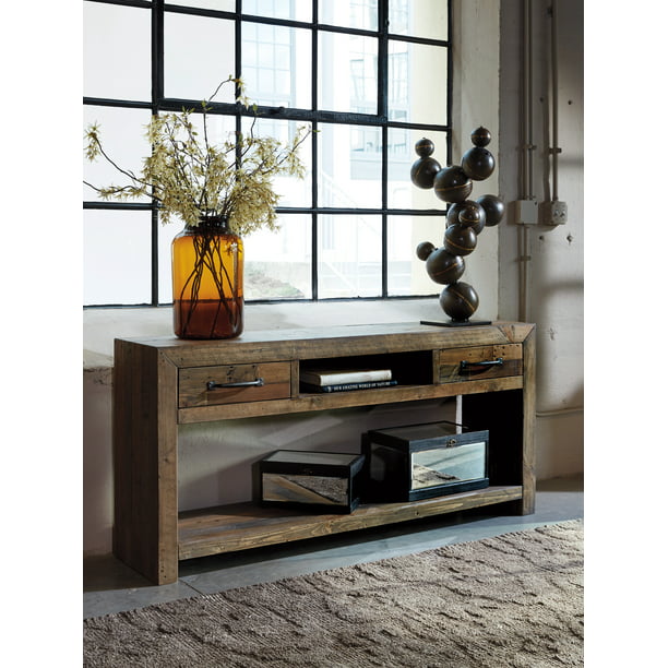 Wooden Sofa Console Table, Ashley Furniture Sofa Table With Drawers