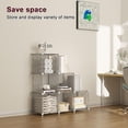 thumbnail image 4 of Biwat Open Shelf Bookcase,6-Cube Storage Organizer,11.8in Display Shelf for Books CDs,DIY Bookshelf Adjustable Storage Shelf for Home Office,Translucent, 4 of 4