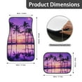 thumbnail image 6 of HUIACONG Coconut Tree Car Floor Mats and Steering Wheel Cover for Women Rubber Non-Slip Easy to Install Full Set Front & Rear Car Seat Covers for Additional Protection Car Mats Full Set 9 Pcs, 6 of 8