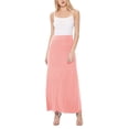 thumbnail image 5 of Women's Maxi Length High Waist Foldable Waistband Solid Skirt, 5 of 7