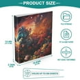 thumbnail image 5 of Horses Flowers Clouds Dark 3 Ring Binders 1.5 inch Hardcover File Folders with Interior Pockets A4 Size Organizer for School Office Hospital Set of 2, 5 of 8