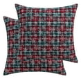 thumbnail image 4 of DONGPAI 2 Pack Christmas Snowflake Plaid Pillow Cover, Scottish Tartan Checks Cushion Cover Decorative Throw Pillow Case, 18''x 18'', 4 of 5