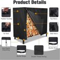 thumbnail image 2 of Waterproof Log Rack Cover Heavy Duty 420d Oxford Outdoor Firewood Storage Cover With Drawstring Buckles Air Vents And Handles, 2 of 5