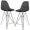 Transparent Black, variant on LeisureMod Cresco Modern Acrylic Barstool with Steel Frame and Footrest – Durable Lightweight Counter Stool for Kitchen Island, Home Bar, or Dining Area Set of 2