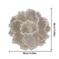 thumbnail image 3 of Silver Foil Placemat, Floral Design With Metallic Finish, For Dining Table Decor, Home Kitchen Use, Holiday Gatherings - 1Pcs, 3 of 4