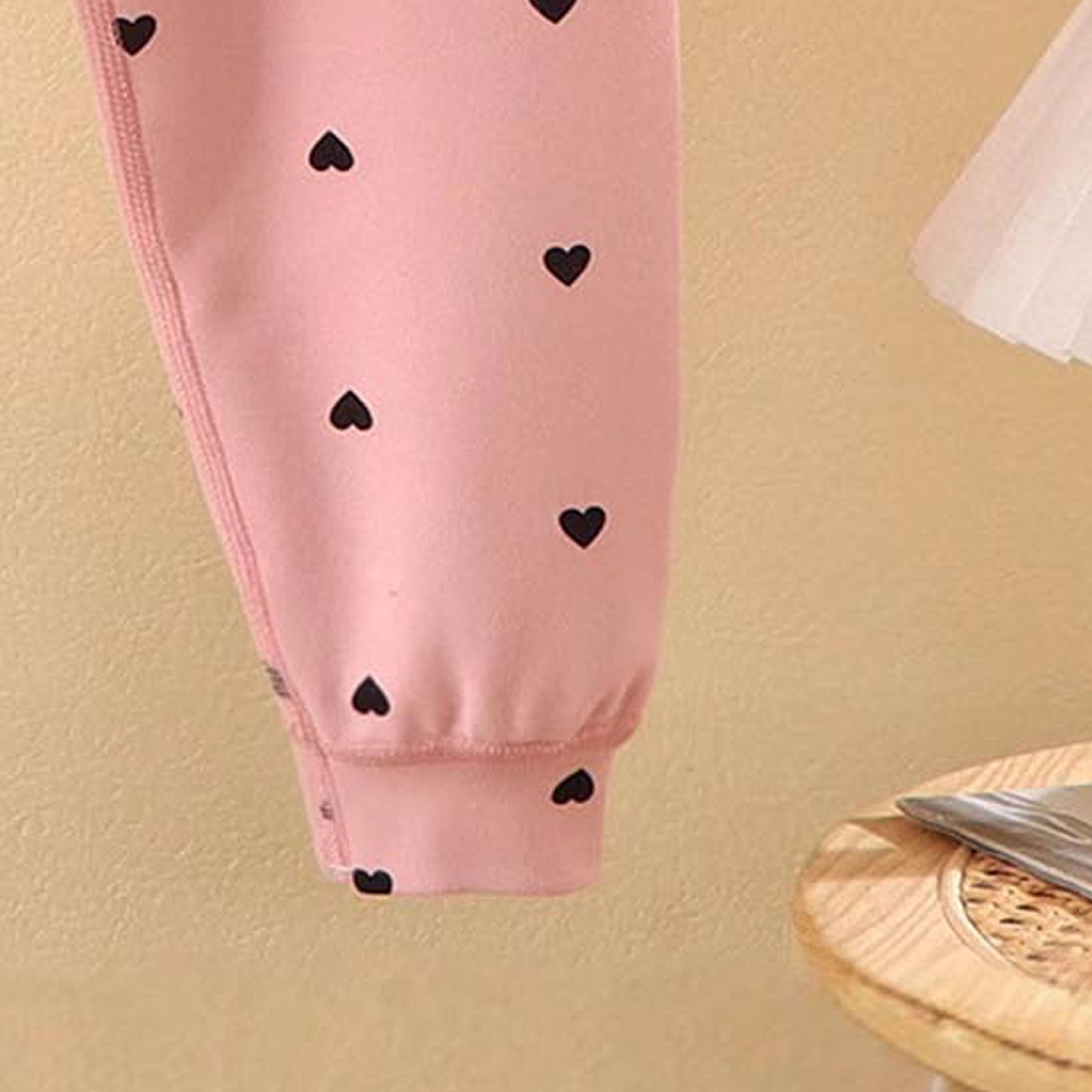 Gerichy Kids Girls Pajamas Heart Long Sleeve 2 Piece Cotton Set Toddler Sleepwear Cute Print Valentine Soft Pjs for Girl 1-9 Years
