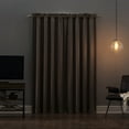 thumbnail image 3 of Sun Zero Malmo 1-Piece Theater Grade Extreme 100% Blackout Rod Pocket Curtain Panel, 52"X63", Taupe, 3 of 11