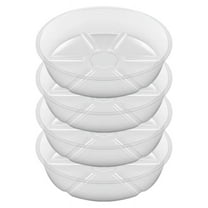 12" Round Clear Plastic Plant Saucers (4 Count)