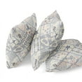 thumbnail image 2 of Fall Patch Snowflowers Indoor/Outdoor Fabric Pillow in Cream Gray 26x26, 2 of 7