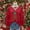 *Red, variant on ClodeEU Women's Christmas Tree Print Sweatshirt ,Ruffle Long Sleeve Round Neck Loose Fit Pullover Tops Green,Womens Plus L