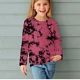 thumbnail image 6 of Zwiiyzr Toddler Baby Girl Long Sleeve Sweatshirt Crew Neck Tops Basic Tie-Dye Sweater Shirts Kid Fall Clothes 3-14 Years Pink, 6 of 7