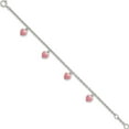 thumbnail image 2 of Sterling Silver Childern's Enameled Hearts 5.5In Plus .5In Ext Bracelet Made In Thailand qg4654-5.5, 2 of 5