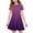 #A11-Dark Purple, variant on XADYUY Cute Sundresses Dresses for Girls 10-12 Casual A-Line Short Sleeve Midi Dress Gradient Sundresses Crew Neck Swing Dresses with Pockets,12-13Years,Yellow