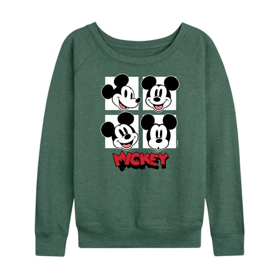 Mickey & Friends - Mickey Grid - Women's Lightweight French Terry Long Sleeve Shirt