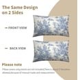 thumbnail image 5 of French Country Pillow Covers Set of 2 12x20 Inch Vintage Toile Blue Cotton Linen Polyester Decorative Throw Pillow Case Cushion Cover for Bedroom Sofa Living Room Couch Chair Office, 5 of 5