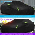 thumbnail image 3 of Aniceparthy Car Cover Fit for Sedan/MPV/SUV, Dust-Proof Protection, Oxford Cloth,w/ Reflective Strips,Waterproof All-Weather Rain Snow UV Sun Protector Indoor Outdoor (216.54*78.74*59.06 in), Black, 3 of 10