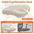 thumbnail image 4 of NEO CHAIR Office Desk Gaming Chair Computer High Back Mesh Seat with Rolling Wheels Ergonomic Adjustable Comfy Flip-up Armrests Lumbar Support Height for Home (Beige), 4 of 9