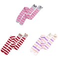 thumbnail image 2 of iOPQO 3 Pairs Long Thigh High Socks, Soft Socks for Women, Fluffy Socks, Warm Socks for Women, Thick Thigh High Socks, Multi-color One Size, 2 of 9
